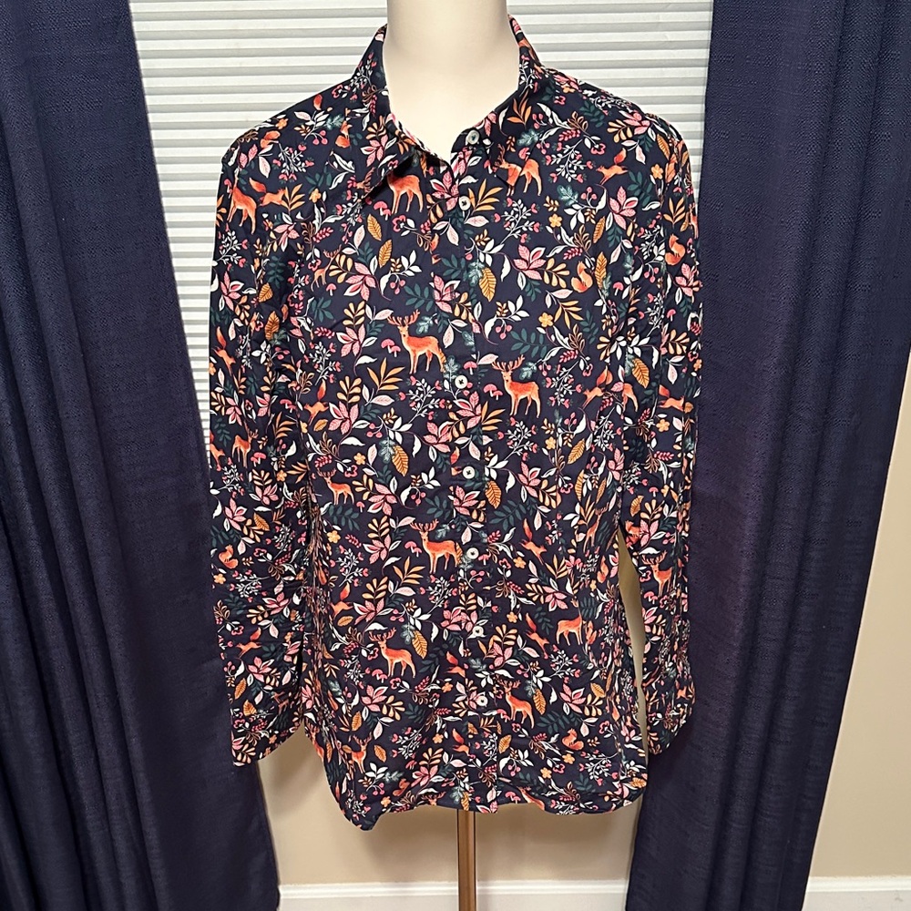 Talbots Floral Print Blouse - Multicolor